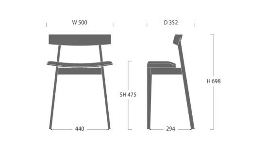 half chair Op.2（引出し付き）